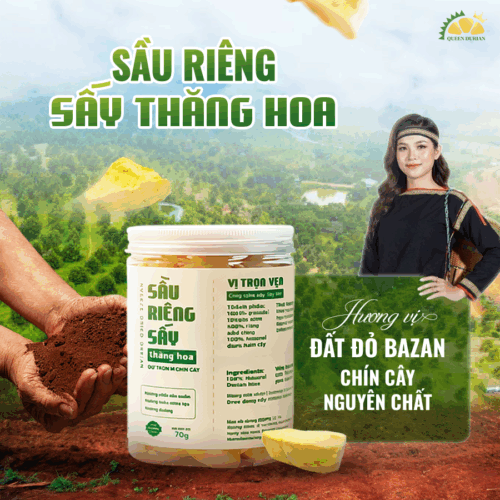 sầu riêng sấy thăng hoa queen duri